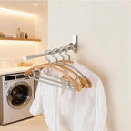 Wall Mounted Drying Rack, NEWRAIN Stainless Steel Folding Laundry Hanging Rack - Image 2