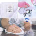 Bar Mop Towels 16”x19”, 100% Cotton Ribbed Cleaning Cloths Rags, Super - Image 4