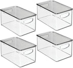 mDesign Plastic Deep Storage Bin Box Container - Image 11