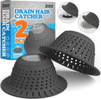 zaa Bathtub Drain Hair Catcher, 2 Pack Silicone Collapsible Bathtub Drain Cover by zaa