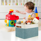 DULLEMELO Storage Baskets for Shelves, Fabric Collapsible Rectangular Storage - Image 5