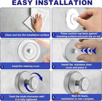 Suction Cup Hooks for Shower, Removable Towel Hooks for Bathroom Window Glass - Image 4