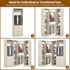 Corner Closet System with 3 Drawers, Corner Closet Organizer System with 13 - Image 6