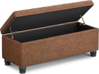 SONGMICS Storage Ottoman, Storage Bench, Tufted Entryway Bedroom Bench - Image 9
