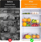 6 Pack Refrigerator Organizer Bins, 3 Sizes Clear Pantry Storage - Image 6