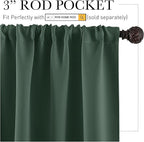 RYB HOME Bedroom Curtains Short - Image 2