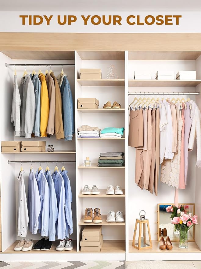 HOUSE DAY Velvet Skirt Hangers 36 Pack, Space Saving Slim Shorts Hanger - Image 9