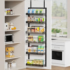 6-Tier Over the Door Pantry Organizer, 2 in 1 Large Door Spice Rack - Image 2