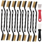 12 Pcs Mini Brass Brush Set, Brass Scratch Brush by Unknown
