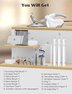 10-in-1 Steam Mop with Detachable Handheld Steamer, 10s Heat-Up, 2-Level Control - Image 9