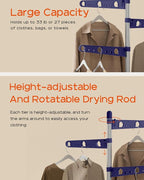 Clothes Drying Rack Foldable, 70.9 inch Tripod Drying Rack - Image 6