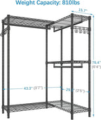 VIPEK L4 Garment Rack L Shaped Clothes Rack - Image 5