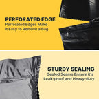 55-60 Gallon Trash Bags, 50 Micron Heavy Duty Pure LDPE Garbage Can Liners - Image 3