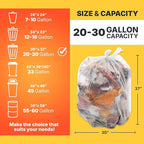 20-30 Gallon Trash Bags, 10 Micron High Density Garbage Can Liners Bulk - Image 2