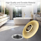 LKEYE Shower Drain Hair Catcher/Bathroom Drain Cover/Bathtub Drain - Image 5