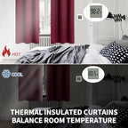 BGment Burgundy Blackout Curtains 63 Inch Length - Image 3