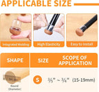 Ezprotekt 24 Pcs Small Clear Silicone Chair Leg Floor Protectors - Image 2