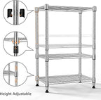 450 lbs Wire Storage Shelving 3-Tier Utility Shelving Unit Steel Organizer Wire - Image 5