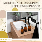 Tessco for you 12 Pack Amber Soap Dispenser Empty Plastic Pump Bottles - Image 6