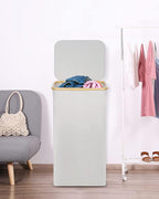 efluky Laundry Basket with Lid and Removable Bag, 100L Tall Laundry Hamper with - Image 7