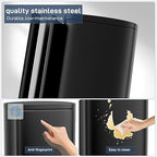 Arlopu13.2 Gallon Step Trash Can, Stainless Steel Garbage Bin, Soft-Close - Image 6