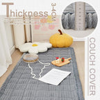 Couch Cover for Dogs Washable, Fuzzy Pet Couch Covers for 2 Cushion Sofa Pet - Image 3