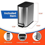 Hefty Stainless Steel Step Trash Cans - Image 5