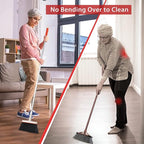 JEHONN Broom and Dustpan Set for Home, Long Handle Lightweight 180 Degree - Image 2