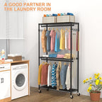 Clothes Rack, Clothing Racks for Hanging Clothes, 3 Tiers Adjustable Garment - Image 3