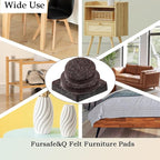 Fursafe&Q Felt Furniture Pads for Hardwood Floors -Self Adhesive Felt Chair Leg - Image 3