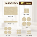 BALEINE 141PCS Felt Furniture Pads, Scratch-Reducing Floor Protectors - Image 2