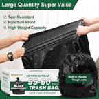 55-60 Gallon Black Trash Bags 120 Count - Image 4