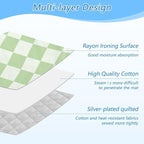 Checkered Mint Green White Plaid Ironing Mat - Image 4