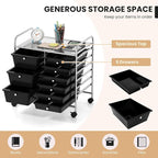 GOFLAME 9-Drawer Rolling Storage Cart, Mobile Utility Cart - Image 4