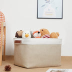 DULLEMELO Storage Baskets Large 16"x12"x12" Tall Rectangular Baskets Fabric - Image 3