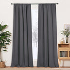 RYB HOME Grey Curtains Extra Long, Thermal Insulated Curtain Panels by RYBHOME