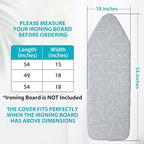 Extra Wide Ironing Board Cover and Pad 18 x 54 inch Heat Reflective - Image 6