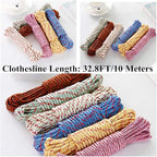 10M Heavy Duty Laundry Drying Clothesline Rope Portable Travel Nylon Cord - Image 4