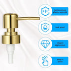 2 Pack Gold Soap Dispenser Pump Replacement Top Dispenser Pumps Refill - Image 3