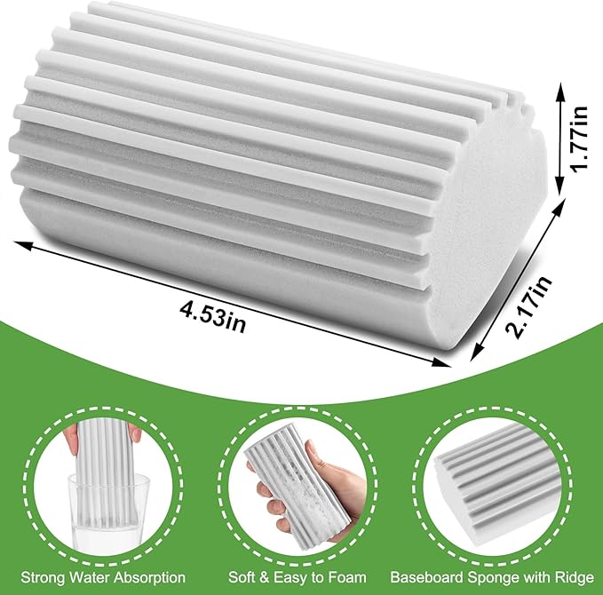 4-Pack Damp Clean Duster Sponge, Sponge Cleaning Brush, Duster - Image 2