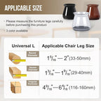 BUMACO Chair Leg Floor Protectors Chair Leg Protectors - Image 2