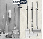 3-H Stainless Steel Broom Holder Wall Mount 6-Pack- Heavy Duty Mop Organizer - Image 6