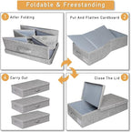 punemi Under Bed Storage Containers, Long Flat Firm Sides Underbed Organization - Image 9
