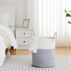 VIPOSCO Large Laundry Hamper, Tall Woven Rope Storage Basket - Image 4