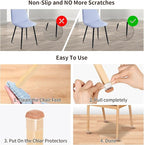 Ezprotekt 24 Pcs Small Clear Square Chair Leg Floor Protectors - Image 3