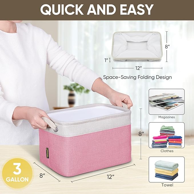BALEINE 3 Pack Fabric Storage Bins - Image 8