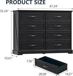 8 Drawer Dresser for Bedroom, Rustic Farmhouse Dresser - Image 2
