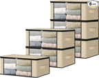 HomeHacks Storage 6-Pack Clothes Organizer Storage Bags Foldable Storage Box by HomeHacks