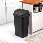 Sterilite 16-Pack Swing Top Wastebasket, Sleek Square Profile Trash Can - Image 6