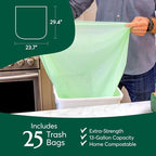 Cleanomic Compostable* 13 Gallon Trash Bags - Image 4